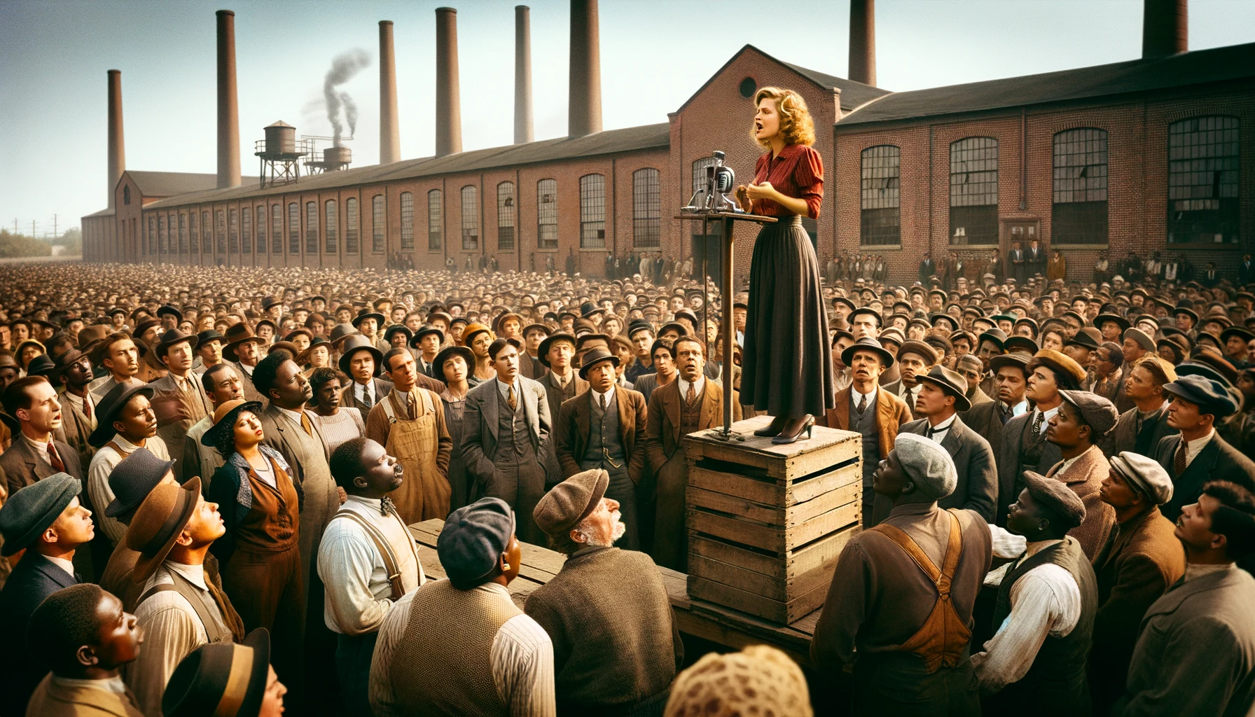 woman giving speech